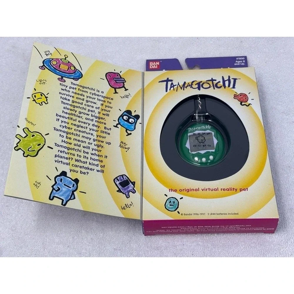 Tamagotchi Vintage 1996-97 Original #1800 Green Yellow Gen 1 New‎ in Box Rare